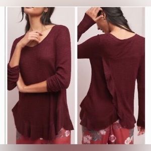 Anthropologie Saturday/ Sunday polyester/ spandex small long sleeve blouse…